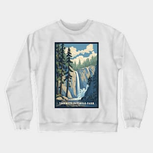 Yosemite National Park Vintage Travel Poster Crewneck Sweatshirt